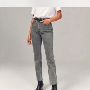 ankle straight ultra high-rise jeans